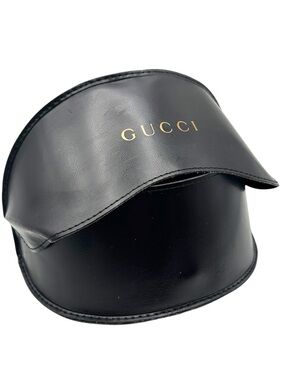 Gucci sunglasses case softshell men’s woman’s travel black gold SPELLOUT